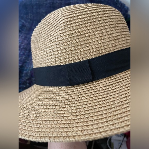 Beanie Panama Ribbon Straw Hat Women - Picture 4 of 6